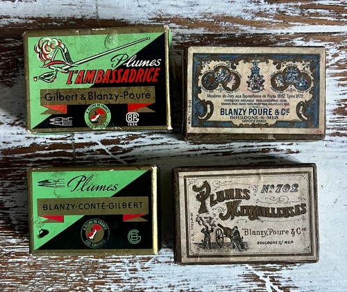 Lot boîtes de plumes - 4,